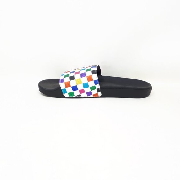 Vans Slide-On Glitter Rainbow Checkerboard Womens 8 Slipper Slip On Sandal Shoe - Picture 6 of 12